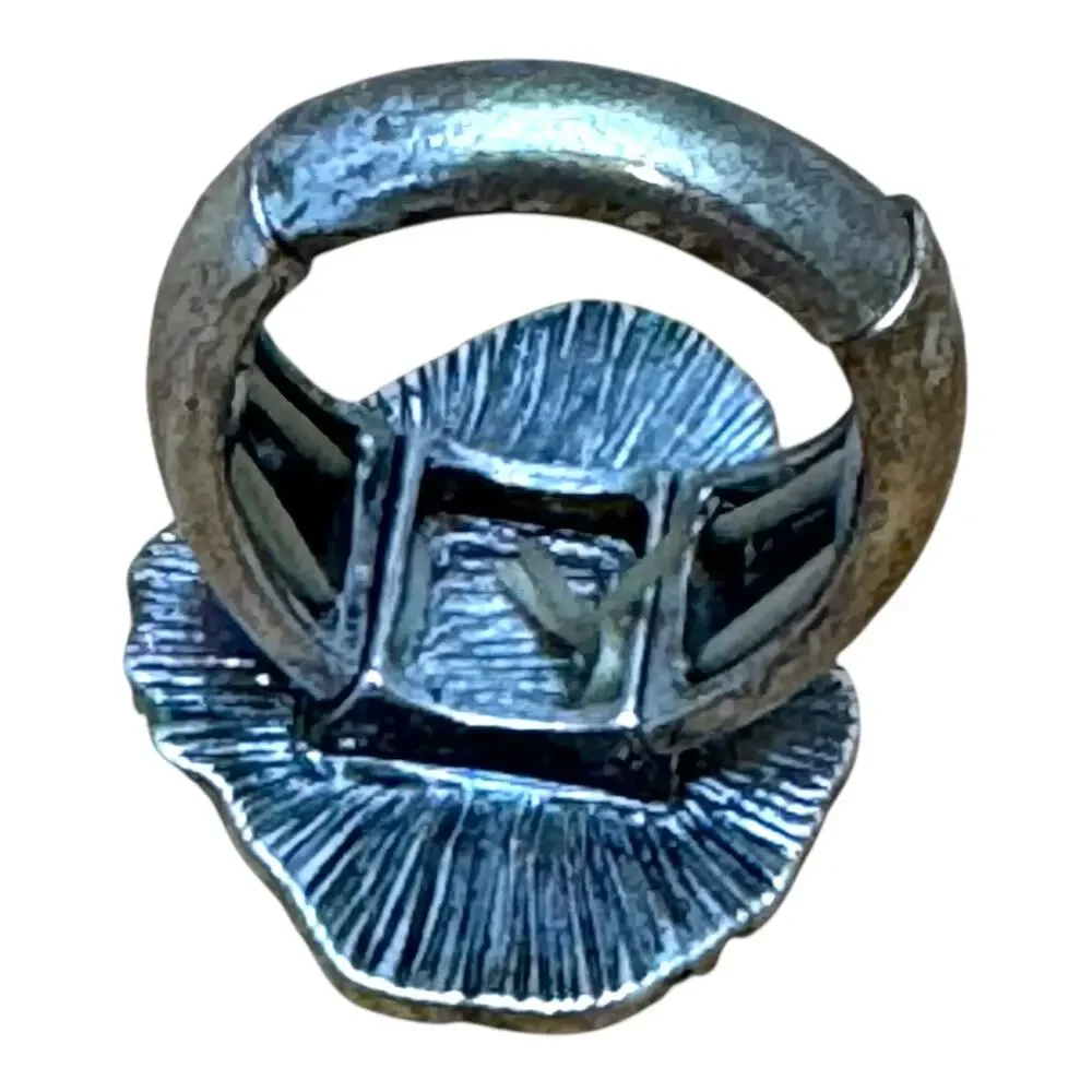 Turquoise Stone Stretch Ring Silver